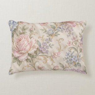 Antike Shabby Chic Rosa Pfingstrose Rose Floral Dekokissen