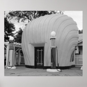 Antike, sichtbare Gaspumpen Poster