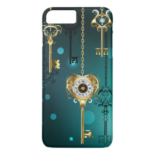 Antike Skeleton Keys on Green Background Case-Mate iPhone Hülle