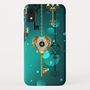 Antike Skeleton Keys on Green Background Case-Mate iPhone Hülle