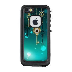 Antike Skeleton Keys on Green Background LifeProof FRÄ’ iPhone SE/5/5s Hülle