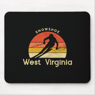 Antike Skischuhe West Virginia Berg Mousepad
