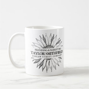 Antike Sonnenblume Kaffeetasse