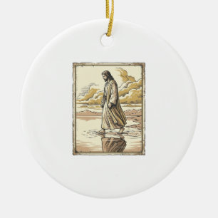 Antike spirituelle Wasserwanderungsgravur Keramik Ornament