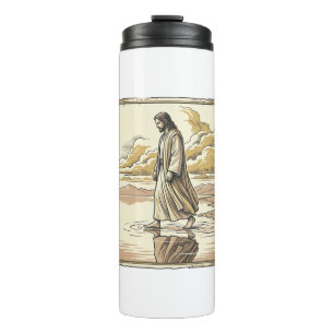 Antike spirituelle Wasserwanderungsgravur Thermosbecher