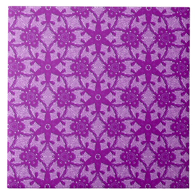 Antike Spitze - Amethyst lila Fliese (Vorderseite)