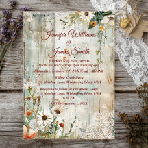 Antike Spitze & Gänseblümchen Rustikale Hochzeitse
