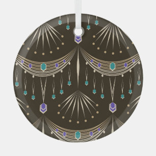 Antike Spitze, geometrisches nahtloses Muster. Ornament Aus Glas