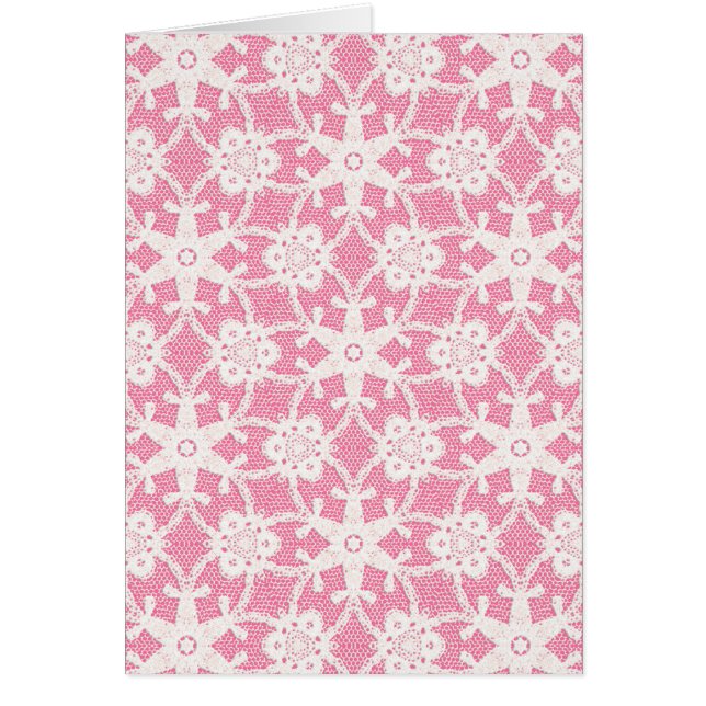 Antike Spitze - weiß und Rose pink (Vorne)