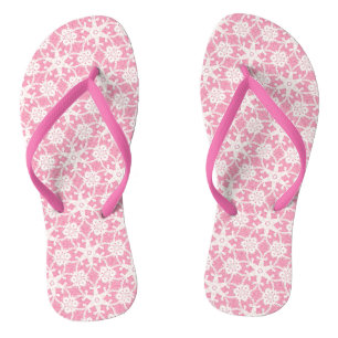 Antike Spitze - weiß und Rose pink Flip Flops