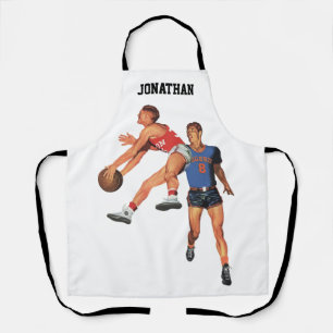 Antike Sportart, Basketballspieler in einem Spiel Schürze