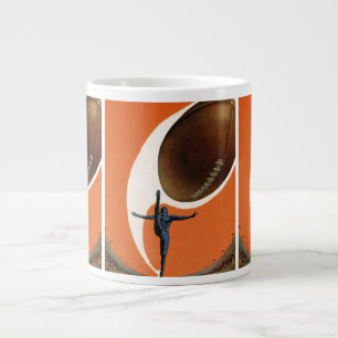 Antike Sportart, Fußballspieler, der den Ball trit Jumbo-Tasse