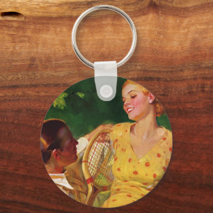 Antike Sportarten Tennis, Liebe und Romantik Schlüsselanhänger