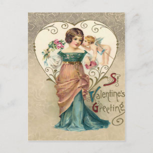 Antike St. Valentins-Grußpostkarte Feiertagspostkarte