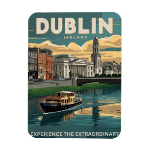 Antike Stadt Dublin, Irland Reise Geschenke Magnet