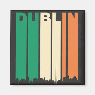 Antike Stadtansicht von Dublin Magnet