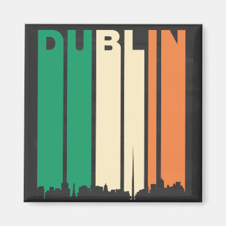 Antike Stadtansicht von Dublin Magnet