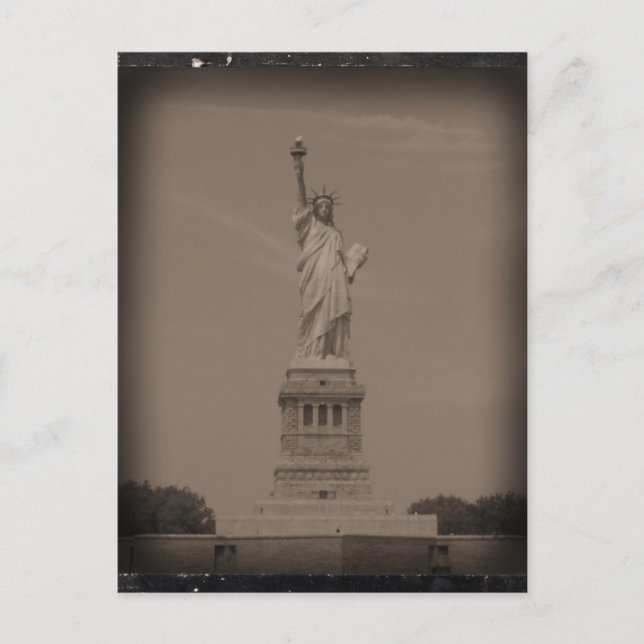 Antike Statue des Freiheitsfotografen Postkarte (Vorderseite)