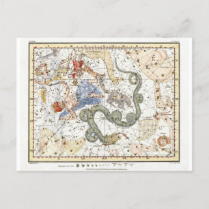 Antike Sternenkarte Postkarte