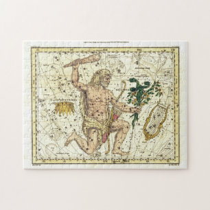 Antike Sternkarte Sternbild Herkules