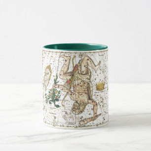 Antike Sternkarte Sternbild Herkules Tasse
