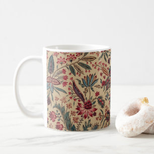 Antike Stickerei Blumenmöbelstoff Kaffeetasse