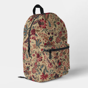 Antike Stickerei Blumenmuster Möbelstoff Bedruckter Rucksack