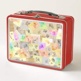 Antike Stilstudien farbenfroh Metall Brotdose