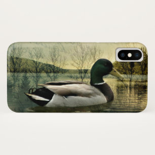 Antike Stockente verwitterte Postkarte Case-Mate iPhone Hülle