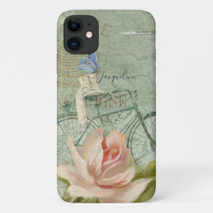 Antike Strand-Fahrrad-Rustikal-Holzlila-Rose Case-Mate iPhone Hülle