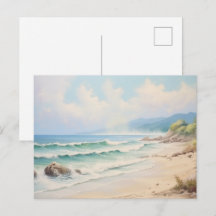 Antike Strandpostkarte
