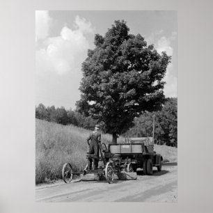 Antike Straße Grader, 1937 Poster