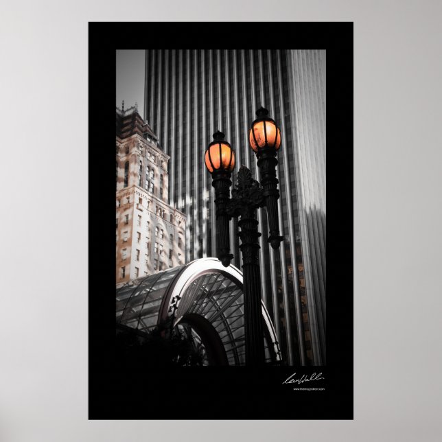 Antike Straßenlampe Poster (Vorne)