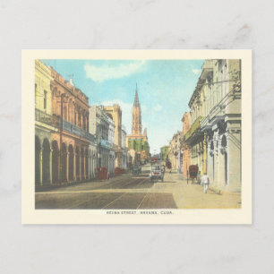 Antike Straßenszene in Havanna Kuba Postkarte