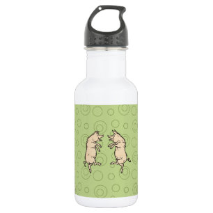 Antike Tanzschweine: Whimsical Vintag Piggy Jig Edelstahlflasche
