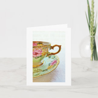 Antike Teetasse Leere Karte Gute Besserung/Danke