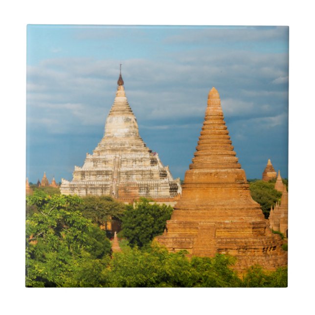 Antike Tempel und Pagoden| Bagan Fliese (Vorderseite)