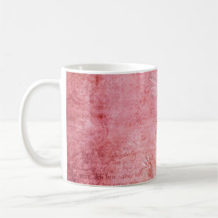 Antike Textur Scrapbook Rosa Kaffeetasse