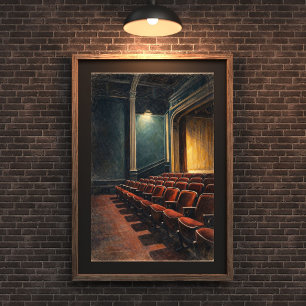 Antike Theaterinnenraum-Wandkunst Poster