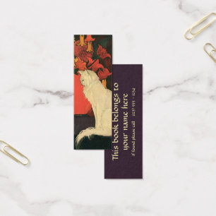 Antike Tiere, elegante weiße Katze, Herbstblumen