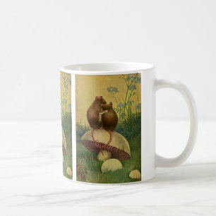 Antike Tiere, Liebe und Romanze Feldmäuse Kaffeetasse