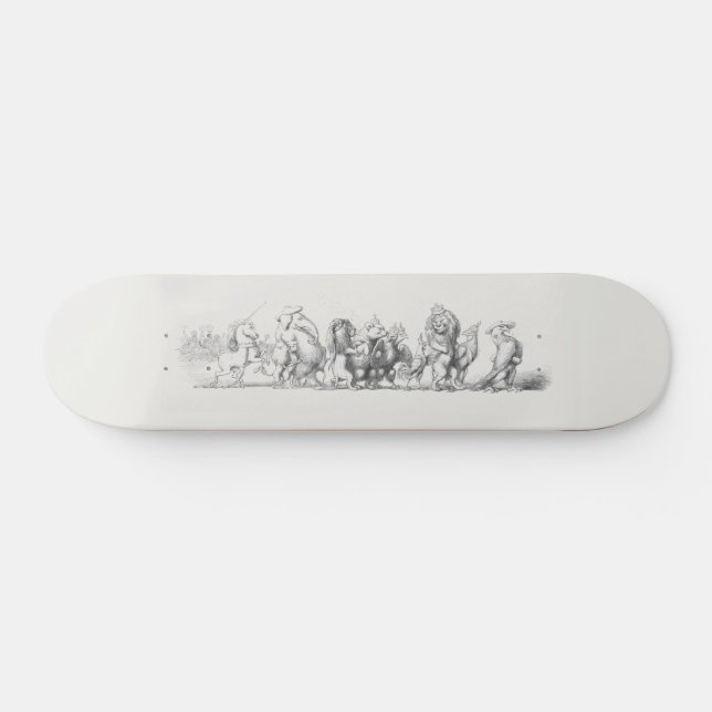 Antike Tierparade Skateboard (Horizontal)