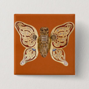 Antike Tiffany Gold Schmetterling viktorianische K Button