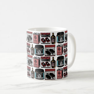 Antike Toilettenartikel und Kosmetik Muster Kaffeetasse