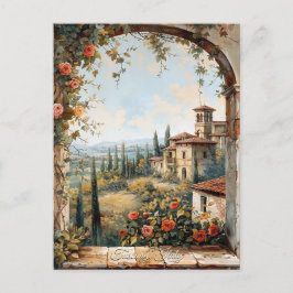 Antike Toskana Romantische Ölgemälde Kunst Postkarte