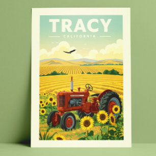 Antike Tracy Kalifornien Postkarte