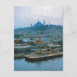 Antike Türkei Istanbul Bagger, Bosphoros Postkarte