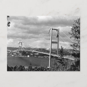 Antike Türkei Istanbul Bosporus Brücke Postkarte