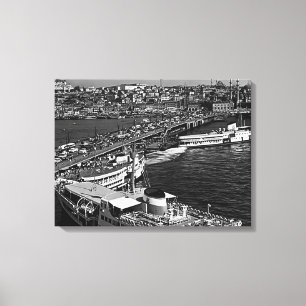 Antike Türkei Istanbul Galata Hafen Leinwanddruck
