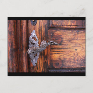 Antike Türklinke, gealtertes Holz Immobilien Postkarte